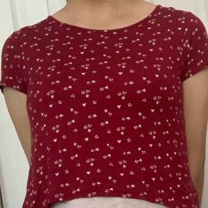 Red crop top